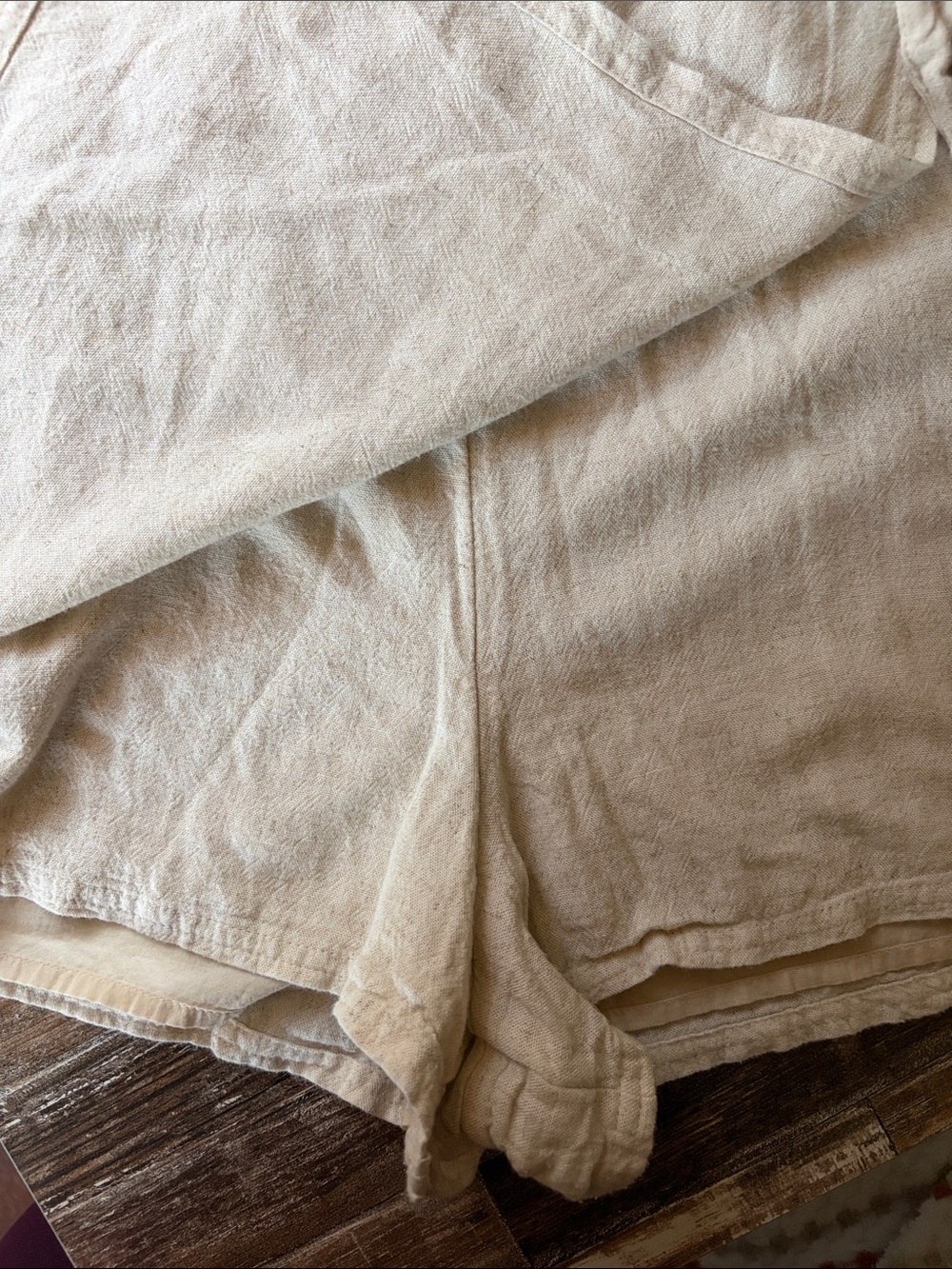 American Eagle Outfitters Cream Wrap Skort with Side Tie - Picture 4 of 8